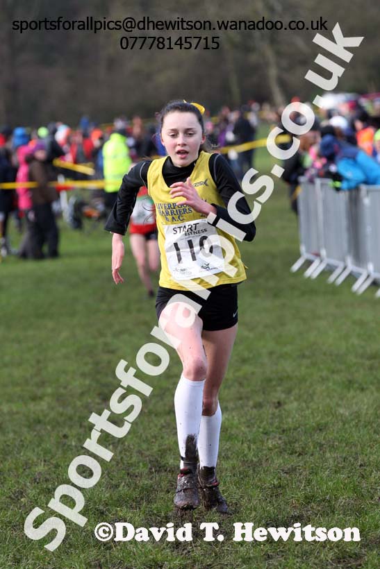 Girls under-15 Northern Cross Country Champs., Witton Park, Blackburn. Photo: David T. Hewitson/Sports for All Pics